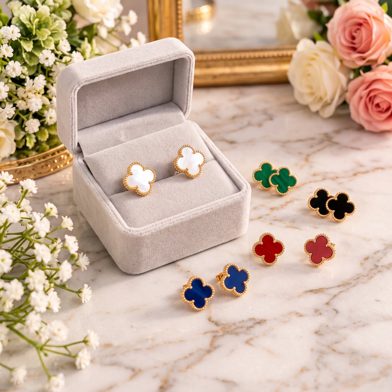 Boucles d’oreilles Trèfle Élégantes